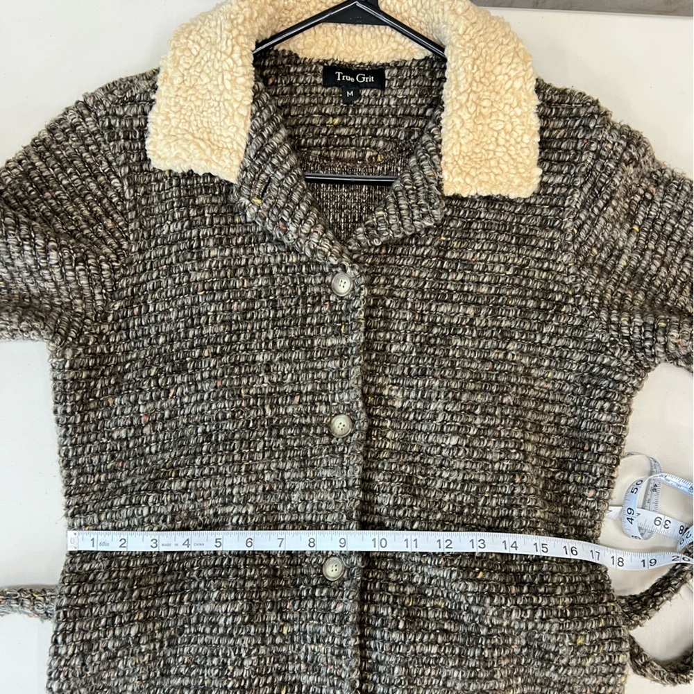 True Grit Sherpa Trim‎ Cardigan Size M - Picture 5 of 11